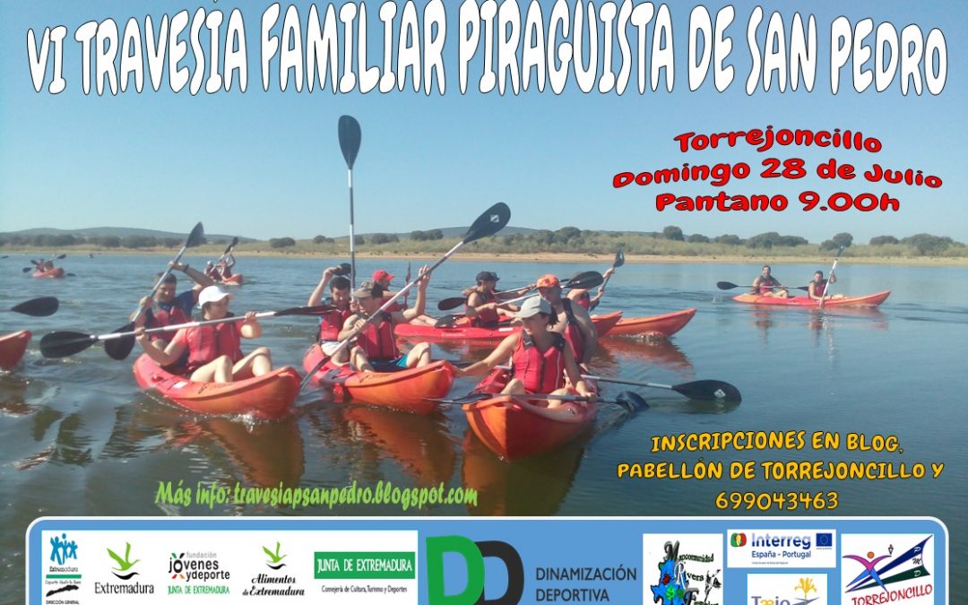 La VI Travesía Familiar Piragüista de San Pedro el próximo Domingo 28 de Julio