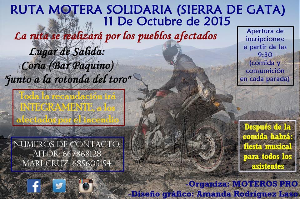 Ruta Motera Solidaria por la Sierra de Gata