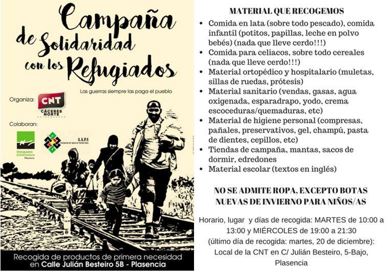 Campaña de Refugiados Extremadura: Solidaridad con el pueblo Sirio