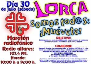 “Maratón radiofónico solidario “LORCA SOMOS TOD@S: ¡MUÉVETE!.