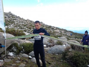 El tornavaqueño Javier González, a su llegada a meta - FEXME