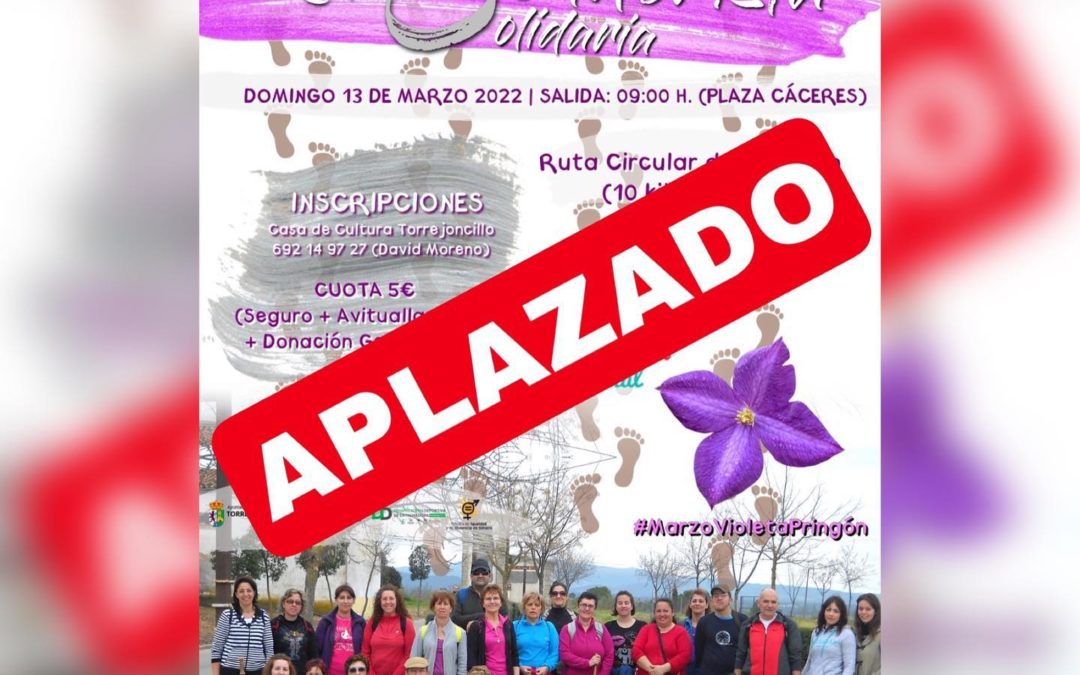 APLAZADA LA RUTA SENDERISTA SOLIDARIA EN VALDENCÍN
