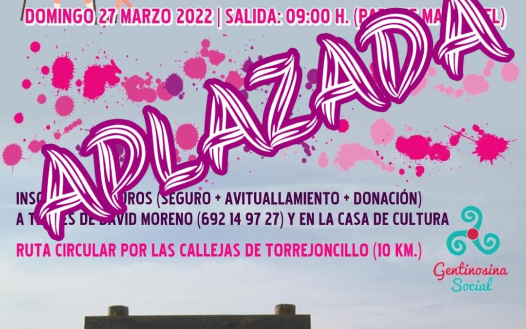APLAZADA RUTA SENDERISTA SOLIDARIA EN TORREJONCILLO