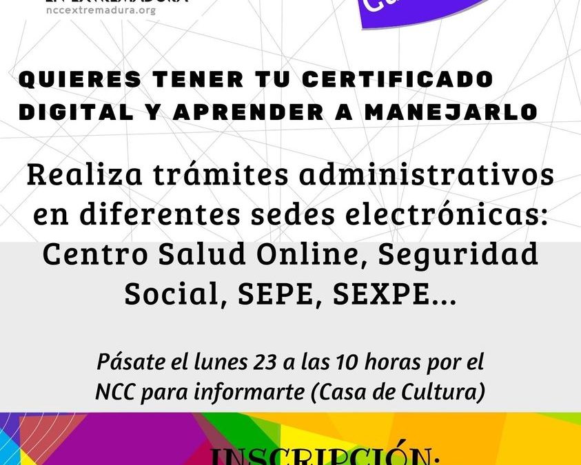 CURSO GRATUITO PARA OBTENCIÓN Y USO DEL CERTIFICADO DIGITAL