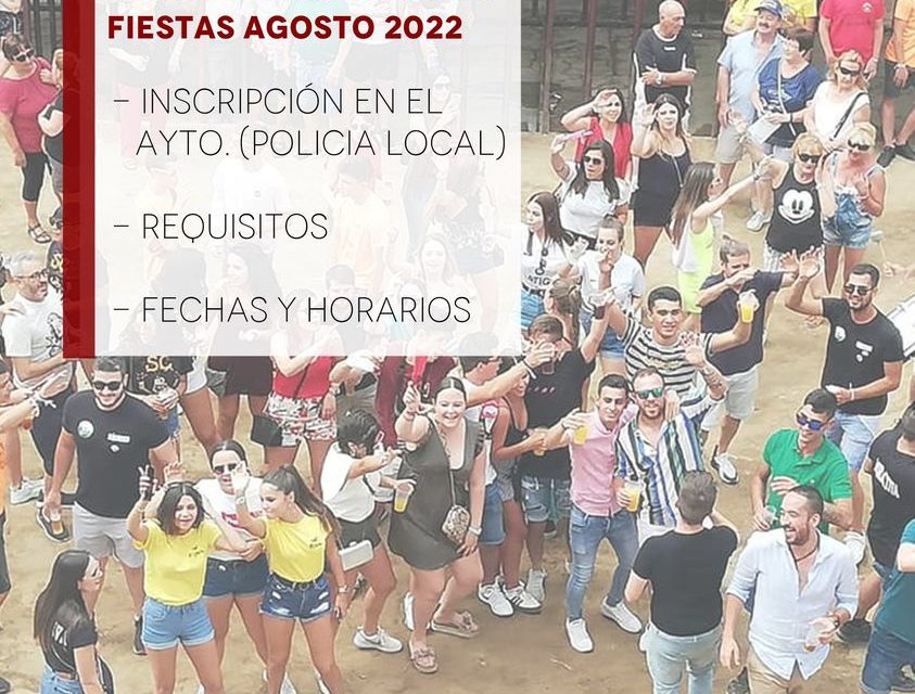 CIRCULAR INFORMATIVA PARA PEÑAS Y ASOCIACIONES | FIESTAS DE AGOSTO 2022