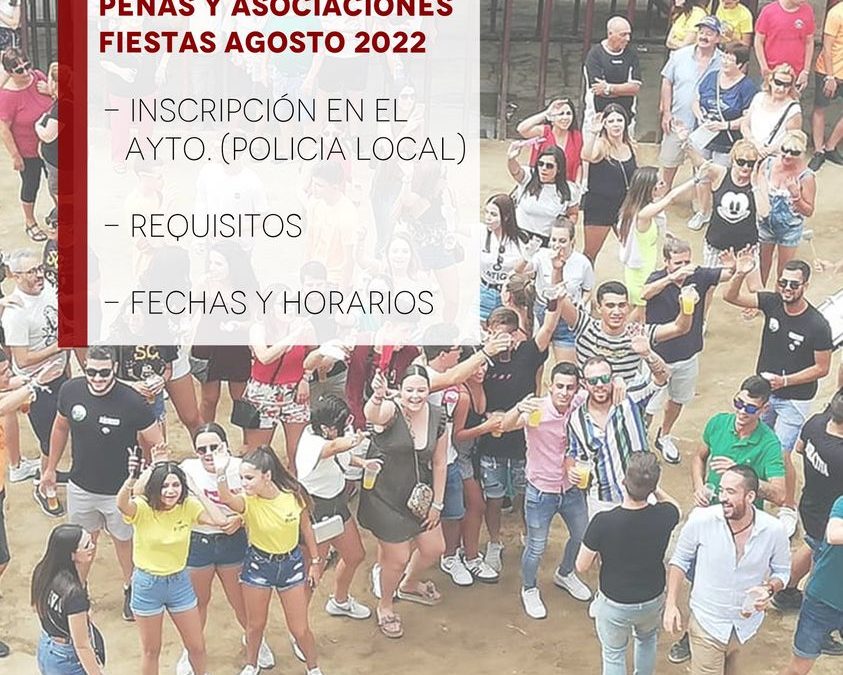 CIRCULAR INFORMATIVA PARA PEÑAS Y ASOCIACIONES | FIESTAS DE AGOSTO 2022