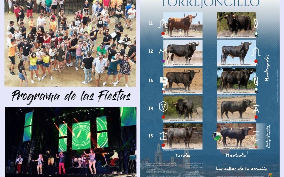 PROGRAMA DE LAS FIESTAS DE AGOSTO DE TORREJONCILLO 2022
