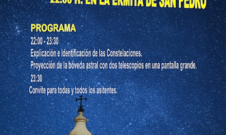 I OBSERVACIÓN FAMILIAR ASTRONÓMICA «BAJO EL CIELO DE SAN PEDRO»