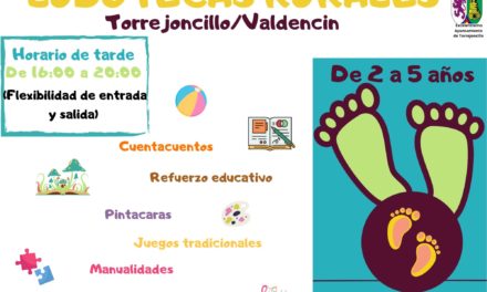 “LUDOTECAS RURALES” OTOÑO 2022 EN TORREJONCILLO Y VALDENCIN