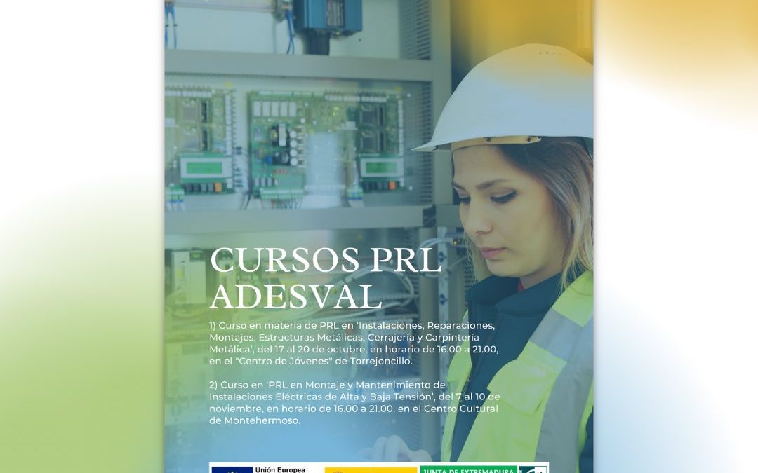 La ASOCIACIÓN PARA EL DESARROLLO DEL VALLE DEL ALAGÓN (ADESVAL) va a poner en marcha una nueva edición de los cursos