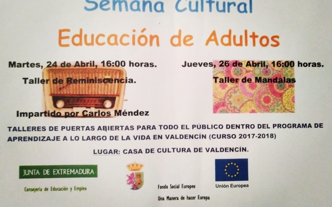 Semana Cultural de Educación de Adultos en Valdencín