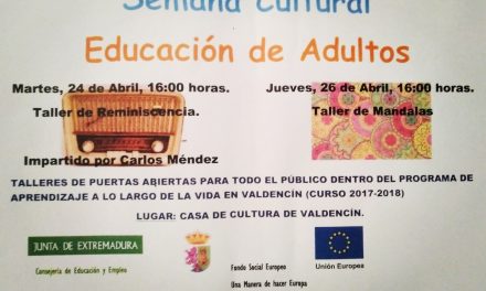 Semana Cultural de Educación de Adultos en Valdencín