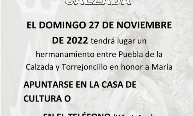 Hermanamiento con Puebla de la Calzada