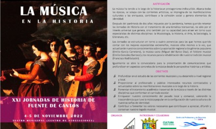 Francisco Rodilla León y el Grupo de Coros y Danzas de Torrejoncillo en las XXI Jornadas de Historia de Fuente de Cantos