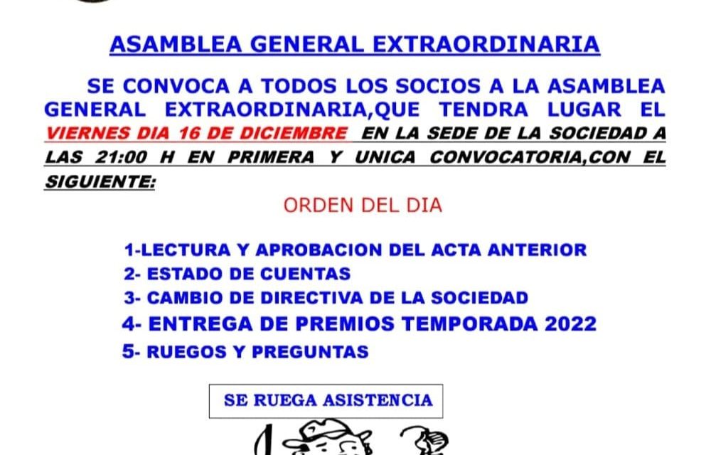 Asamblea General de la Sociedad de Pescadores Los Encinares