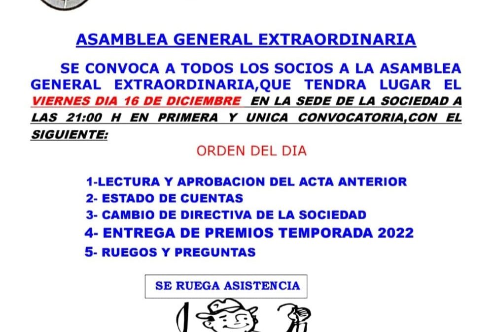 Asamblea General de la Sociedad de Pescadores Los Encinares