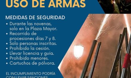 USO DE ARMAS NOVENARIO Y ENCAMISÁ 2022 | MEDIDAS DE SEGURIDAD