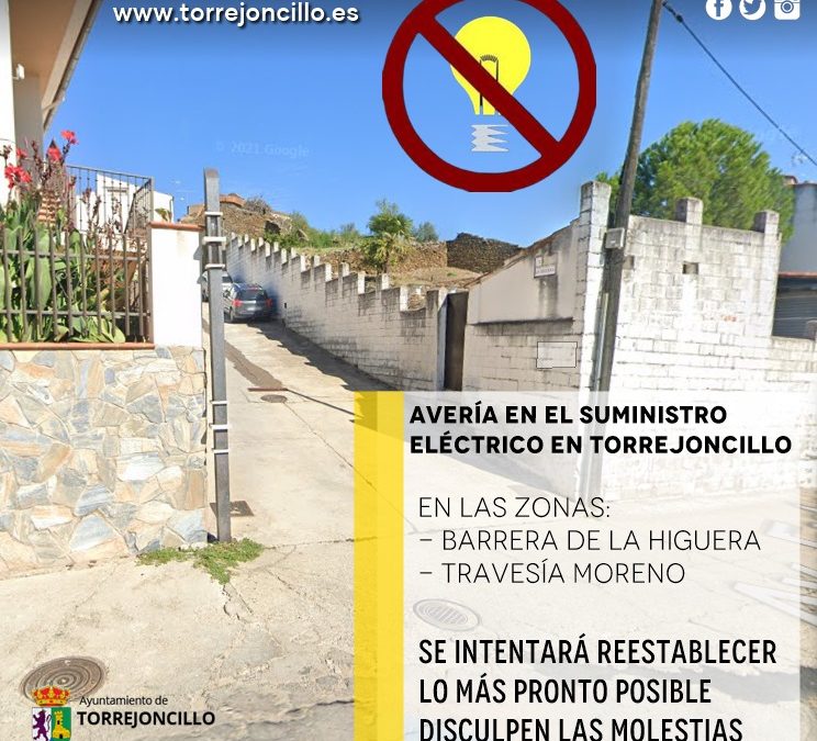 AVERÍA EN EL SUMINISTRO ELÉCTRICO