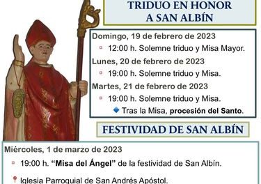 Triduo en honor a San Albín
