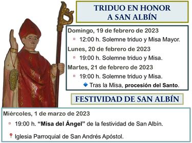 Triduo en honor a San Albín