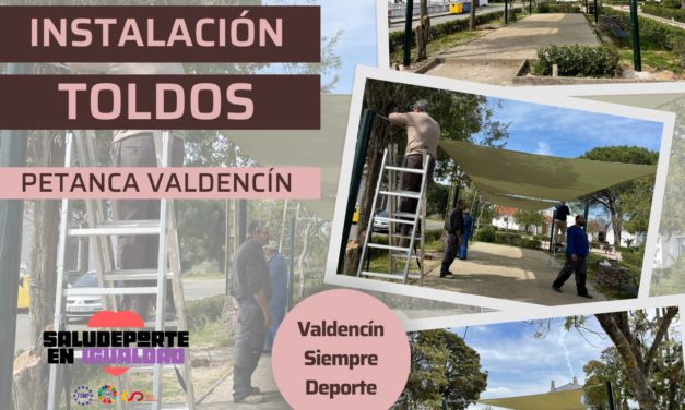 INSTALACIÓN DE TOLDOS PARA PETANCA EN VALDENCÍN