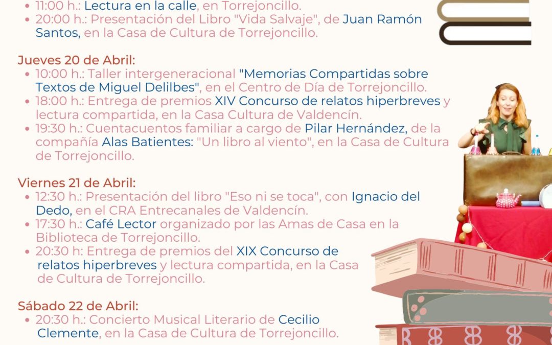 SEMANA DEL LIBRO DE TORREJONCILLO Y VALDENCÍN 2023
