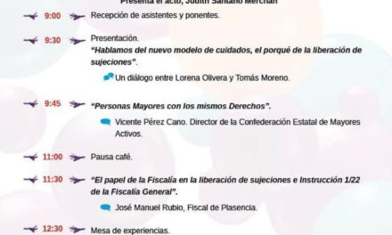 Programa de las I Jornadas Técnicas de Formación a Profesionales de los cuidados de Torrejoncillo