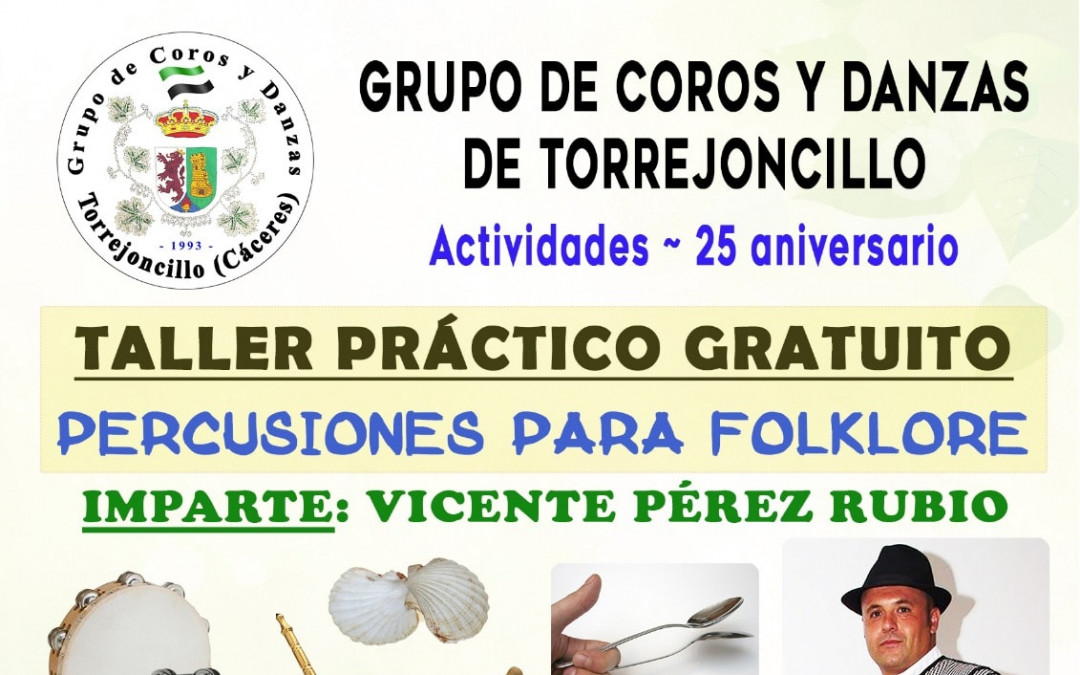 Taller práctico de percusiones para el folklore