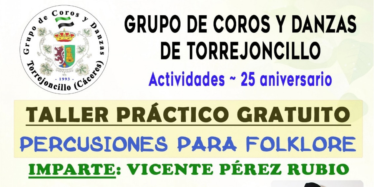 Taller práctico de percusiones para el folklore