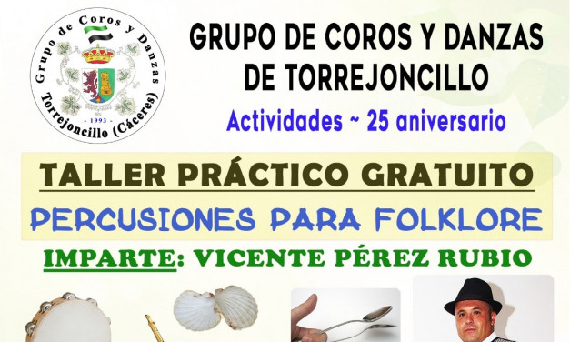 Taller práctico de percusiones para el folklore