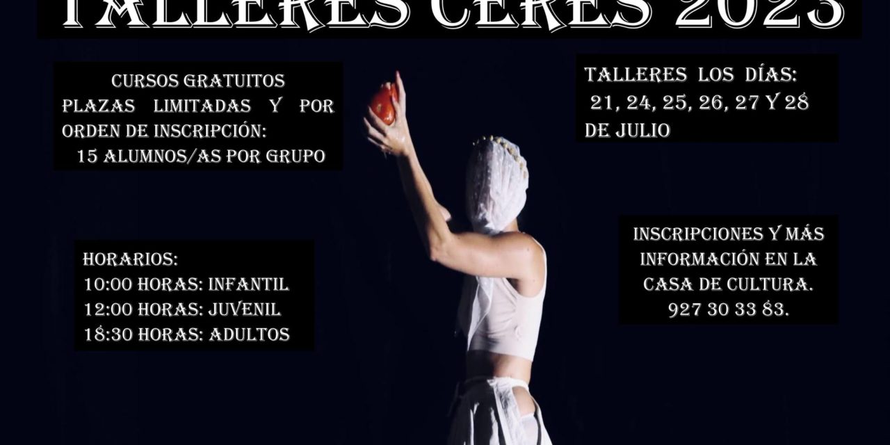 TALLERES CERES DE TEATRO GRECOLATINO 2023