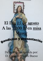 Bendición de una imagen de la Inmaculada