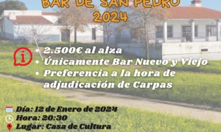 Subasta Bar de San Pedro 2024