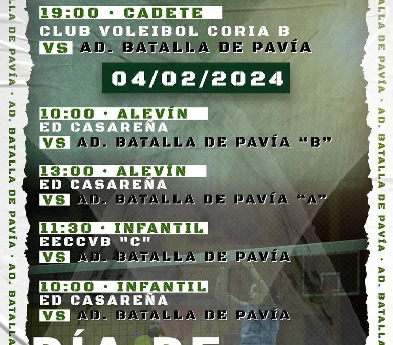 Próximos encuentros del AD Batalla de Pavia de Voley