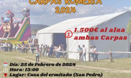 Subasta Carpas Romería San Pedro 2024