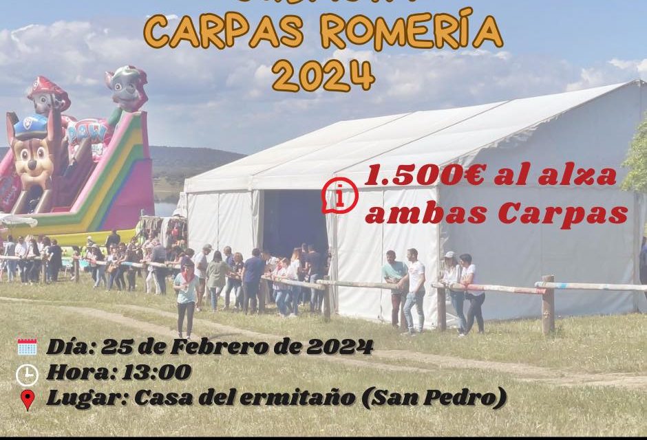 Subasta Carpas Romería San Pedro 2024