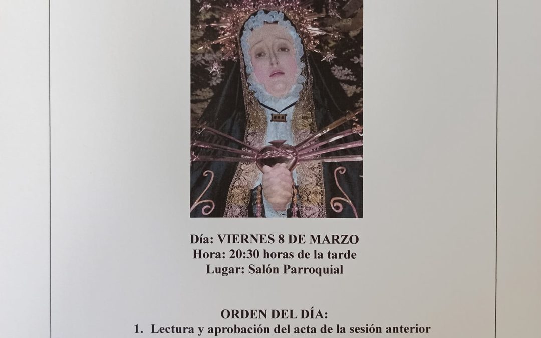 Asamblea Cofradía Virgen de los Dolores