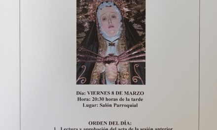 Asamblea Cofradía Virgen de los Dolores