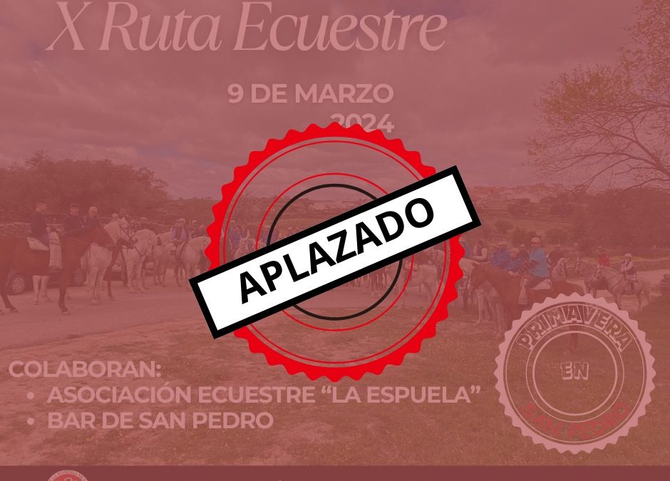 EVENTOS DE ESTE FIN DE SEMANA APLAZADOS