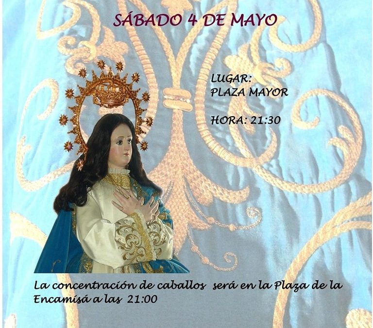 Ofrenda floral a caballo