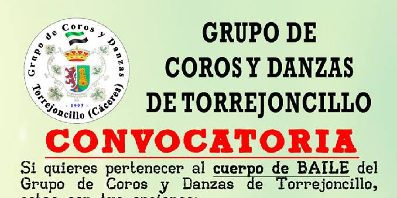 ¿Quieres pertenecer al Grupo de Coros y Danzas de Torrejoncillo?