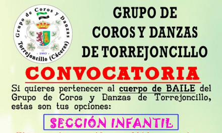 ¿Quieres pertenecer al Grupo de Coros y Danzas de Torrejoncillo?