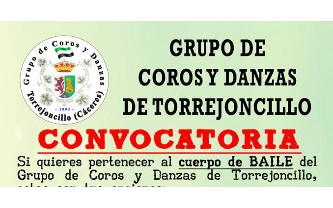 ¿Quieres pertenecer al Grupo de Coros y Danzas de Torrejoncillo?