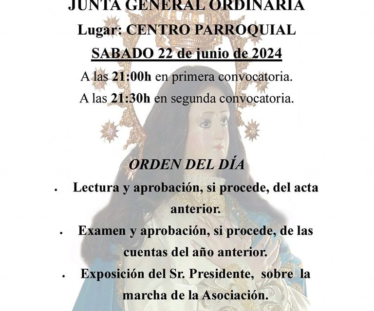 Asamblea General Ordinaria de la Asociación «Paladines de La Encamisá».