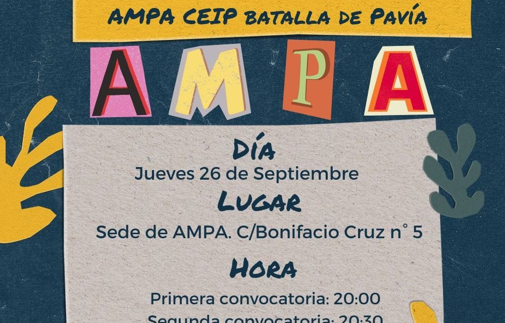 Asamblea ordinaria AMPA CEIP Batalla de Pavía