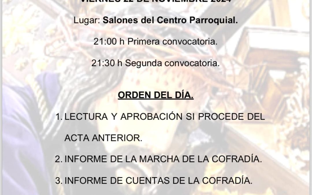 Asamblea General Cofradía Jesús Nazareno de Torrejoncillo