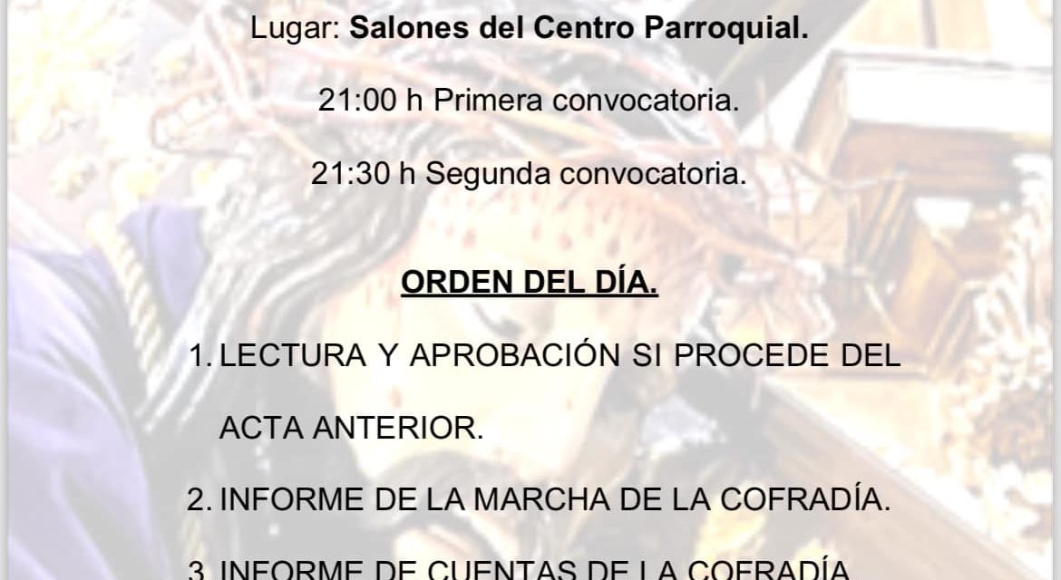 Asamblea General Cofradía Jesús Nazareno de Torrejoncillo