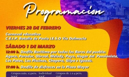 PROGRAMACIÓN DE CARNAVALES 2025 DE TORREJONCILLO