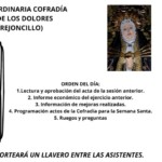 Asamblea Ordinaria Cofradía Virgen de los Dolores