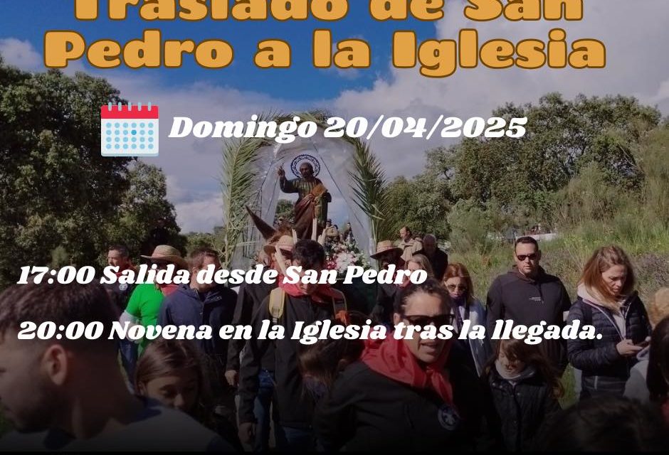 Traslado de San Pedro a Torrejoncillo retransmitido por la televisión local y youyube